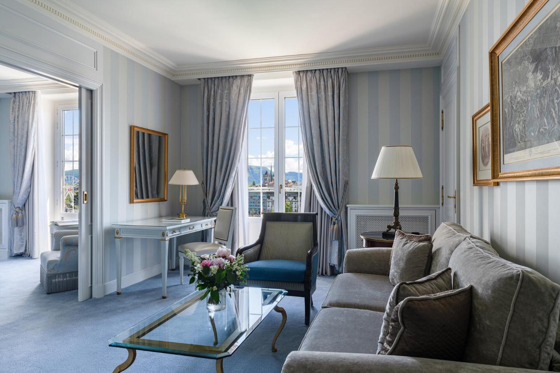 Four Seasons Hotel Des Bergues Женева Номер фото